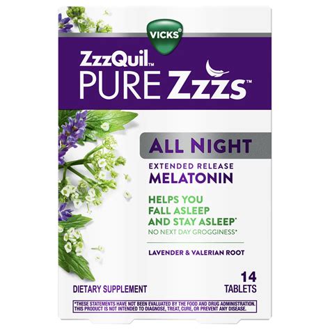 Vicks ZzzQuil Pure Zzzs All Night Tablets - Shop Sleep & Snoring Aids ...