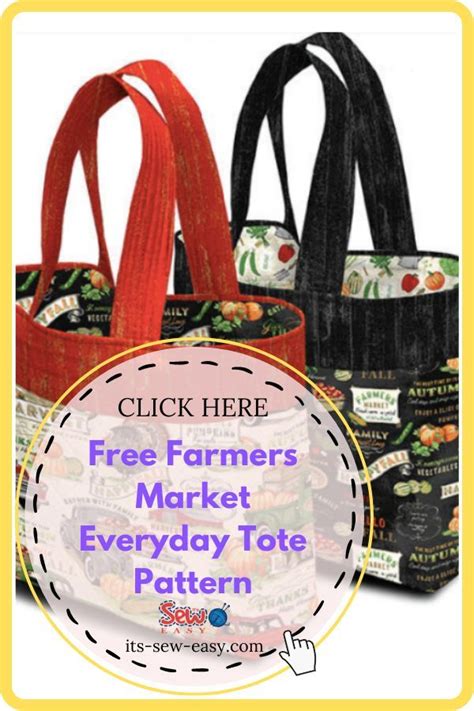 Free Farmers Market Everyday Tote Pattern Farmers Market Tote Bag