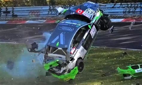 BMW Race Car Crashes & goes Airborne at the Nurburgring - The Supercar Blog