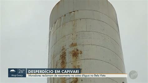 Moradores reclamam de vazamentos em caixa d água de bairro em Capivari