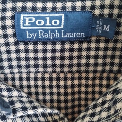 Polo Ralph Lauren Plaid Flannel Shirt Elbow Patch Med Gem