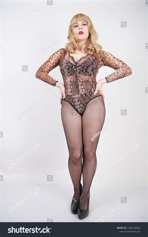 Sexy Curvy Woman Blonde Hair Dressed Stock Photo 1369103663 Shutterstock