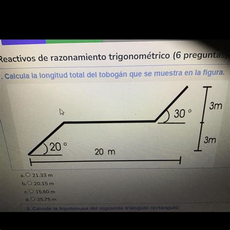 Calcula La Longitud Total Del Tobog N Que Se Muestra En La Figura