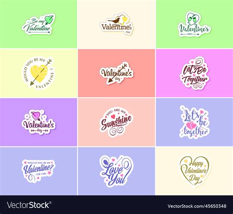 Love is in the air valentines day typography Vector Image