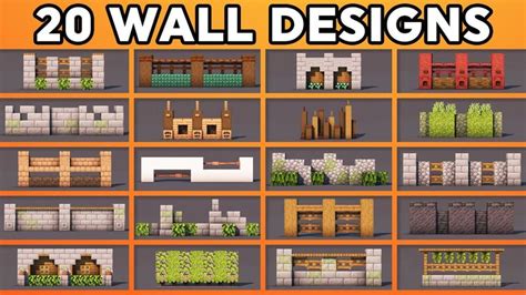 20 Must Know Minecraft Wall Designs Tutorial Minecraft Wall