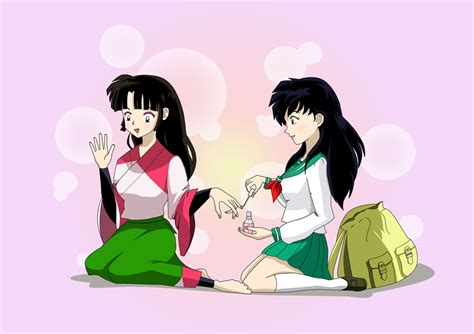 kagome  sango  friends  righteousred  deviantart