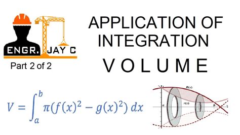 Integral Calculus Volume Of Solid Revolution Washer Method Part 2 Of