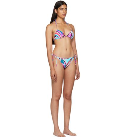 Emilio Pucci Pink Parrot Triangle Bikini Emilio Pucci