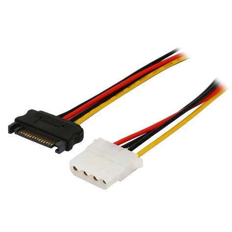 12 Inch Sata Male To 4 Pin Molex Lp4 Female Ide Hard Drive Power Adapter Converter Cablemale To