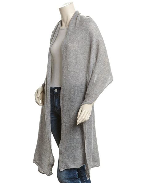 Portolano Lightweight Cashmere Wrap In Gray Lyst