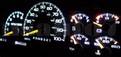 Dash Cluster Gauge White LED LIGHTS KIT Fits 95 98 GMC C1500 K1500