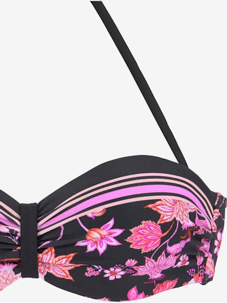 Haut de bikini bandeau à armatures imprimé floral tendance