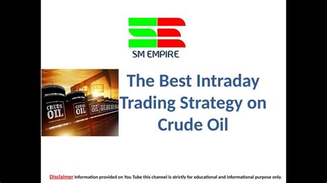 The Best Intraday Trading Strategy On Crude Oil Youtube