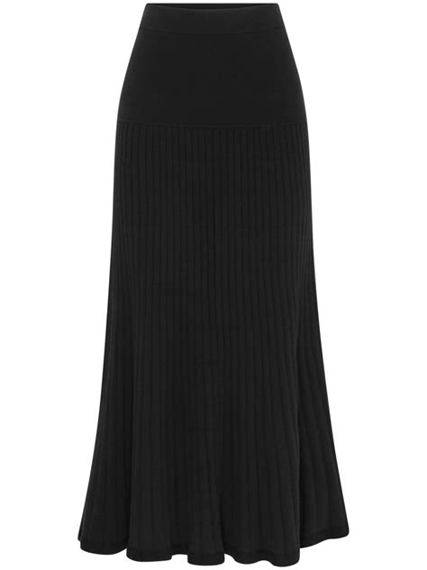 Anna Quan Amber Ribbed Knit Maxi Skirt Farfetch