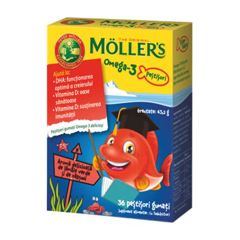 Moller's Омега-3 - ягода х36 желирани рибки - Аптека Маджаров