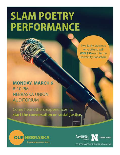 Slam Poetry Performance Announce University Of Nebraska Lincoln