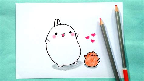 How To Draw Piu Piu And Molang Easy Youtube