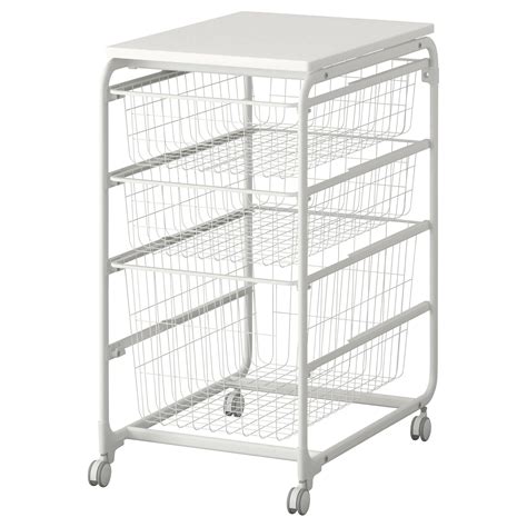 Algot Framewire Basketstop Shelfcastor White Ikea Indonesia