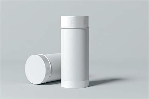 Cylinder Tube Packaging Mockup Template Premium Ai Generated Image