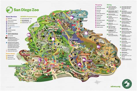 San Diego Zoo Map and Brochure (2025 - 2021) | ThemeParkBrochures.net