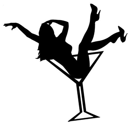 Bachelorette Martini Glass Clip Art