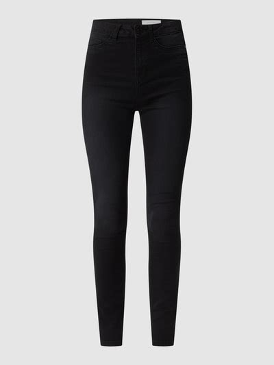 Noisy May Skinny Fit High Waist Jeans Met Stretch Model Callie In Zwart Online Kopen Pandc