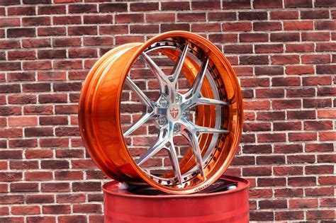 Deep Dish 3 Piece Forged Wheels Rv T081 Rose Gold Rims