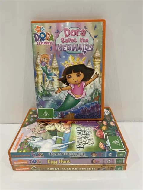 Dora The Explorer Diego Dvd Lot Bundle X 4 Nickelodeon Jr Pal Region 4