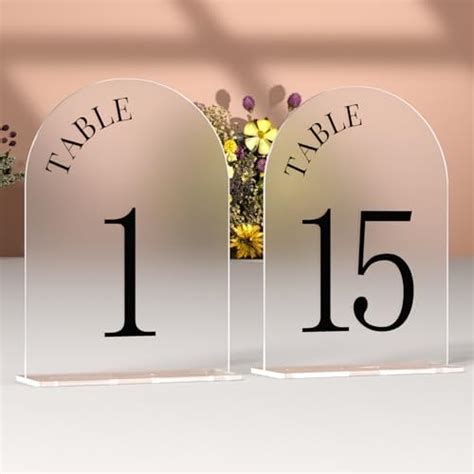 Amazon KOSKIMER Acrylic Table Numbers For Wedding Reception 1 15