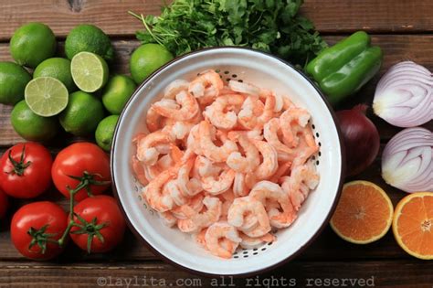 Ceviche de camarón ecuatoriano Recetas de Laylita