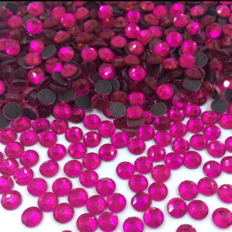 SS SS SS PCS Hot Pink Color DMC Crystal Rhinestones DIY Loose Glue HotFix Crystal