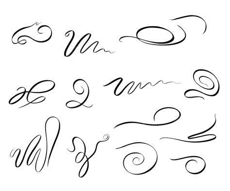 Premium Vector Calligraphy Flourishes Swashes Vectorgraphics