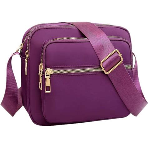 Small Nylon Crossbody Bags For Women Deep Purple Purses And Handbags Womens Crossbody Purse