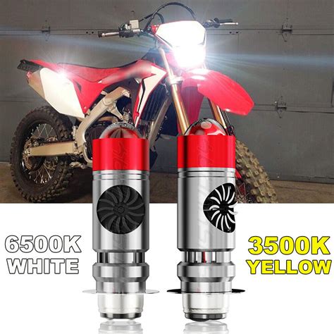 White Yellow Led Headlights H6 Bulbs For Honda Crf250x Crf450x 2004 2015 Lights Ebay