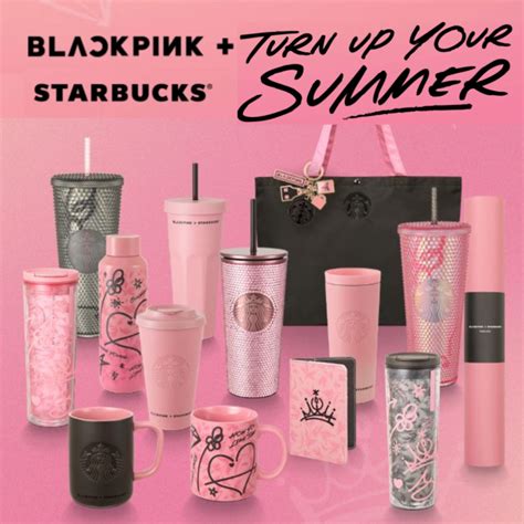 Officialแท Starbucks BLACKPINK แกว Mug Cold Cup Tumbler Bling Cold