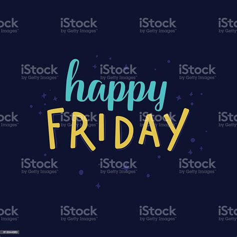 Vector Greeting Card Happy Friday Stock Illustration Download Image