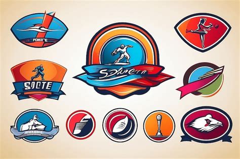 Premium Photo | A vector drawing represents colorful sports logo design