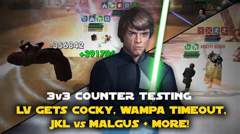 V Jkl Vs Malgus Cls Vs Gas Hondo Dc Lv Vs Rey Ben More Swgoh