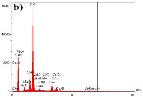 Scanning electron microscopy (SEM) image (a) and EDX analysis (b) of ... 