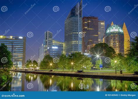 The Skyline of the Hague City Den Haag in the Netherlands. Stock Image ...