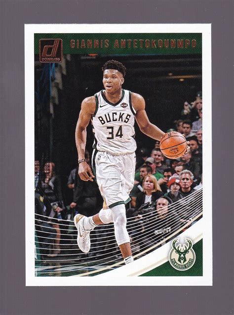 2018 19 Panini Donruss Giannis Antetokounmpo 85 Milwaukee Bucks EBay