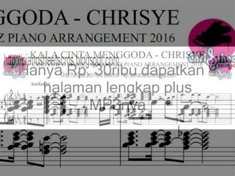 Kala Cinta Menggoda Chrisye Jazz Version Christheo Music Partitur