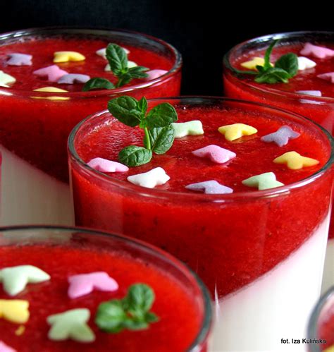 Panna Cotta Z Truskawkami Smaczna Pyza