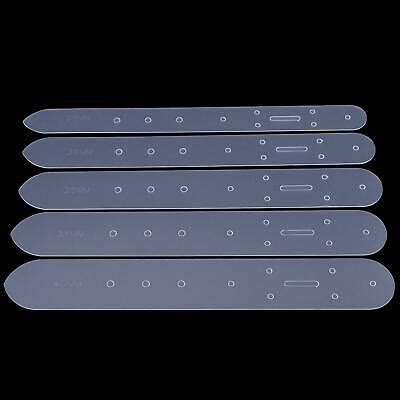 BEST 5Pcs Translucent Belt Buckle Holes Templates Leather Punching