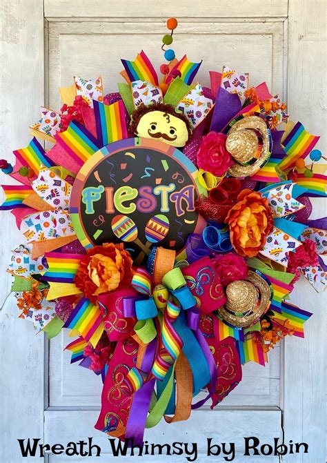 Cinco De Mayo Wreath Fiesta Wreath Mexican Wreath San Etsy