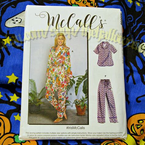 Mccalls 8056 Sewing Pattern Pajamas Robe Sleepwear Nightie Etsy