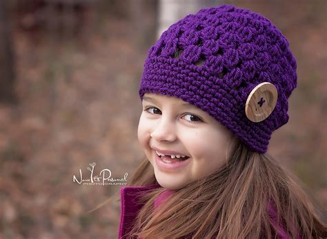 Crochet Slouchy Hat Pattern | Girls Crochet Hat