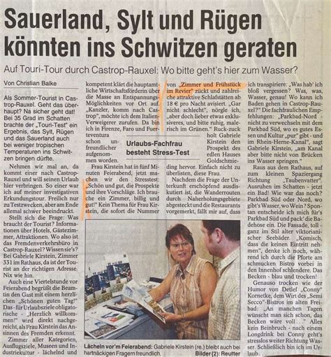 Sauerland Sylt Und R Gen K Nnten Ins Schwitzen Geraten