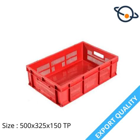 Rectangular Supreme Plastic Crate Capacity 19 Liters Style Mesh