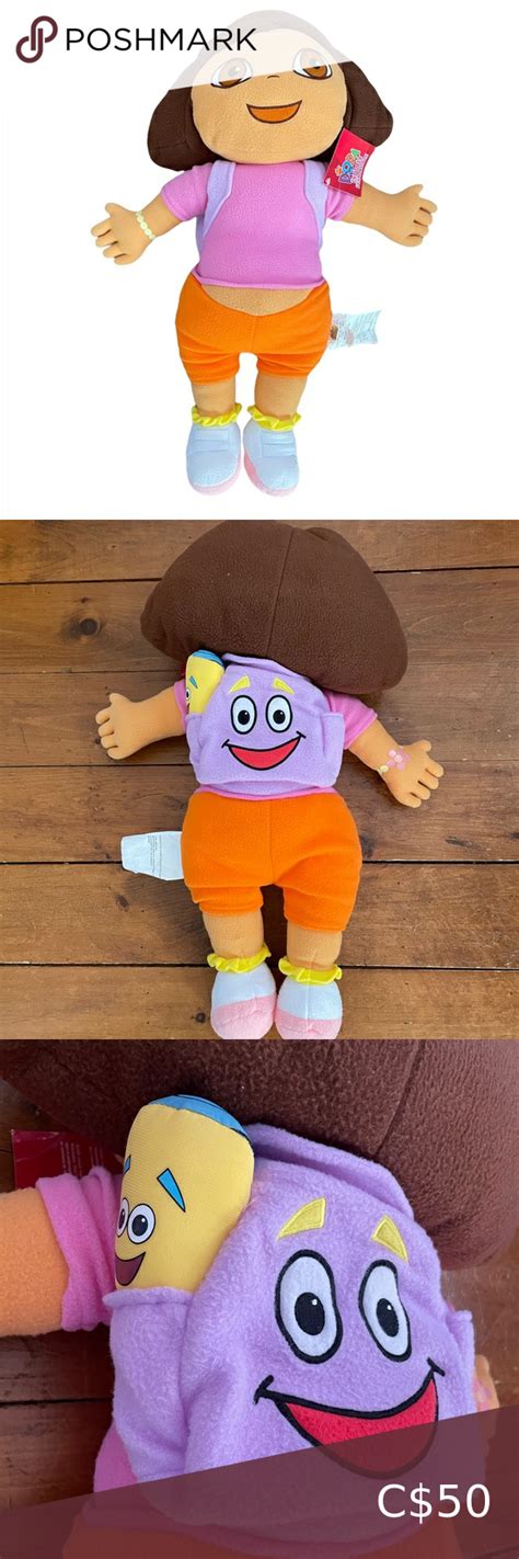 Huge 26” Dora the Explorer Pillow Plush Toy with Backpack and Map in ...